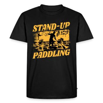 SUP paddleboarding Stand Up Paddle Surfing - Men's Premium Organic T-Shirt - black - Front - Nico (187cm)