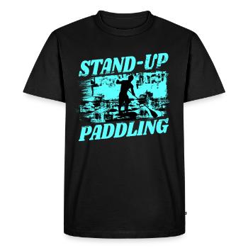 SUP paddleboarding Stand Up Paddle Surfing - Men's Premium Organic T-Shirt - black - Front - Nico (187cm)