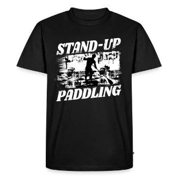 SUP paddleboarding Stand Up Paddle Surfing - Men's Premium Organic T-Shirt - black - Front - Nico (187cm)