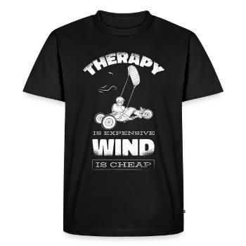 Beach Kite Windracer Land Kite Kite Beach Sailor - Men's Premium Organic T-Shirt - black - Front - Nico (187cm)