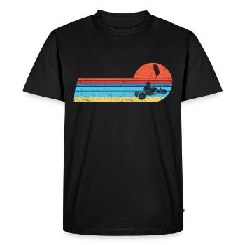 Beach Kite Windracer Land Kite Kite Beach Sailor - Men's Premium Organic T-Shirt - black - Front - Nico (187cm)