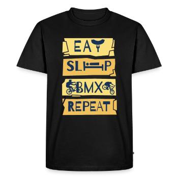 BMX Cyclist BMX Bike BMX Ramp BMX Bike - Men's Premium Organic T-Shirt - black - Front - Nico (187cm)