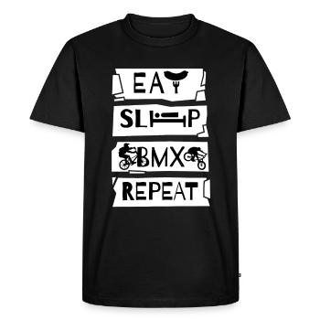 BMX Cyclist BMX Bike BMX Ramp BMX Bike - Men's Premium Organic T-Shirt - black - Front - Nico (187cm)