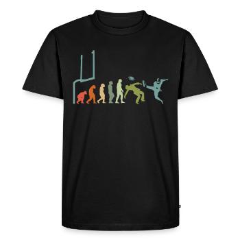 Joueur de football Rugby-ball Football-Game Evolution - T-shirt Premium bio Homme - noir - Devant - Nico (187cm)