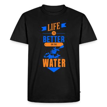 KAYAKS CANOE RAFTING BOAT Kayaking KAYAK - Men's Premium Organic T-Shirt - black - Front - Nico (187cm)