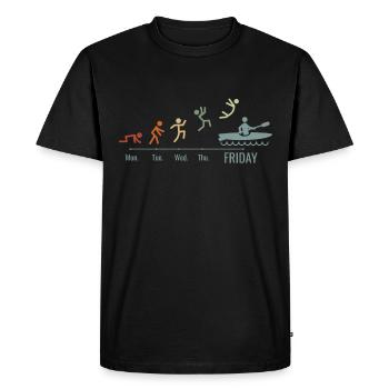 KAYAKS CANOE RAFTING BOAT Vintage Kayaking - Men's Premium Organic T-Shirt - black - Front - Nico (187cm)