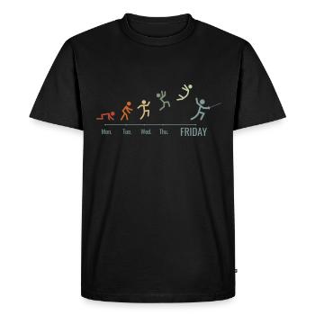 Fencing Sports Game Vintage Weekend - Men's Premium Organic T-Shirt - black - Front - Nico (187cm)