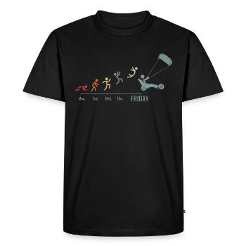 Sand Sailing Windracer Vintage Landsegler - Men's Premium Organic T-Shirt - black - Front - Nico (187cm)