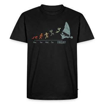Sand Sailing Windracer Vintage Landsegler - Men's Premium Organic T-Shirt - black - Front - Nico (187cm)