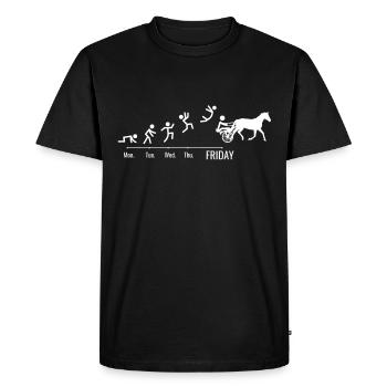 Trotting Horse Trat Racing Weekend Horses - Men's Premium Organic T-Shirt - black - Front - Nico (187cm)