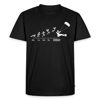 Beach Sailing Windracer Weekend Shore Sailors - Men's Premium Organic T-Shirt - black - Front - Nico (187cm)