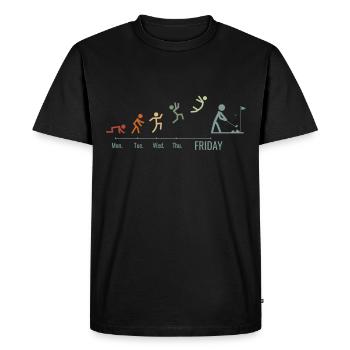 Golf game Golfer Golf Ball Vintage Weekend - Men's Premium Organic T-Shirt - black - Front - Nico (187cm)