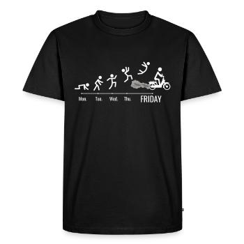 Moped Moped Scooter Moped Moped Driver Moped Weekend - Men's Premium Organic T-Shirt - black - Front - Nico (187cm)