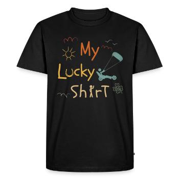 Beach Kite Windracer Kite Beach Sailor Vintage - Men's Premium Organic T-Shirt - black - Front - Nico (187cm)