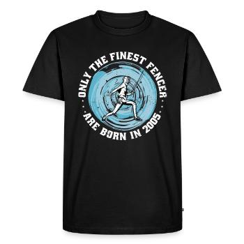Fencer born 2005 Birthday fencing athlete - Men's Premium Organic T-Shirt - black - Front - Nico (187cm)