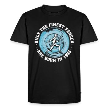 Fencer born 1993 Birthday fencing athlete - Men's Premium Organic T-Shirt - black - Front - Nico (187cm)