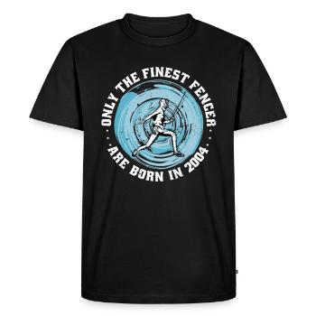 Fencer born 2004 Birthday fencing athlete - Men's Premium Organic T-Shirt - black - Front - Nico (187cm)