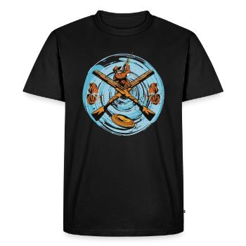 Tir à la cible Pigeons d’argile Tir au pigeon d’argile - T-shirt Premium bio Homme - noir - Devant - Nico (187cm)