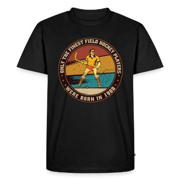 Joueur de hockey sur gazon né en 1988 anniversaire - T-shirt Premium bio Homme - noir - Devant - Nico (187cm)