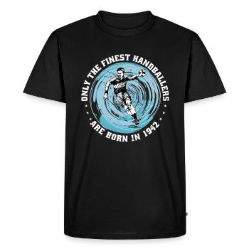 Handballeur Handballeur né en 1942 - T-shirt Premium bio Homme - noir - Devant - Nico (187cm)