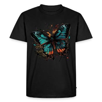 Transformation en papillon - T-shirt Premium bio Homme - noir - Devant - Nico (187cm)
