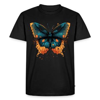 Papillon délicat - T-shirt Premium bio Homme - noir - Devant - Nico (187cm)