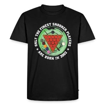 Joueur de snooker Snooker né en 2003 Anniversaire - T-shirt Premium bio Homme - noir - Devant - Nico (187cm)