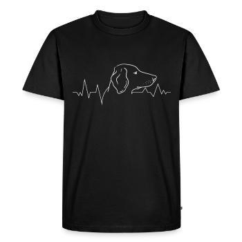 Chien de chasse de race de chien-Amoureux des chiens Vizsla - T-shirt Premium bio Homme - noir - Devant - Nico (187cm)
