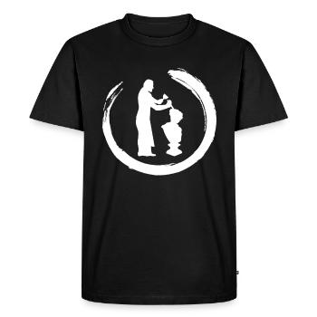 Tailleur de pierre Artisans Sculpteurs sur pierre Sculpteurs - T-shirt Premium bio Homme - noir - Devant - Nico (187cm)
