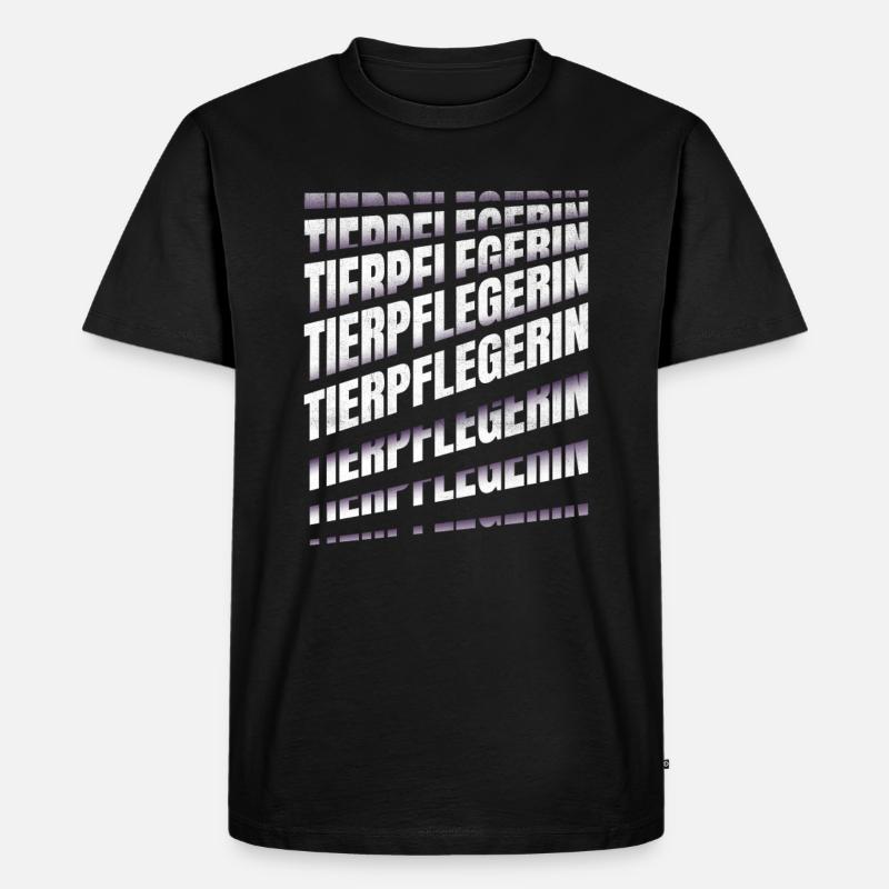 Tierwirt Spruch Tierpflegerin - Männer Premium Bio T-Shirt - Schwarz