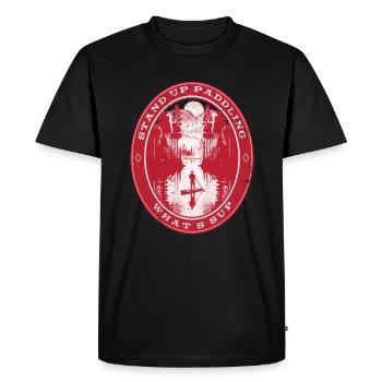 SUP Stand Up Paddle paddle Stand up paddler - T-shirt Premium bio Homme - noir - Devant - Nico (187cm)