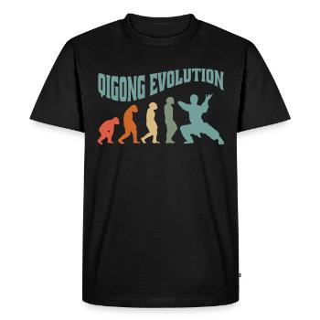 Qi-Gong Chigong Méditation Thaï-Chi Evolution - T-shirt Premium bio Homme - noir - Devant - Nico (187cm)