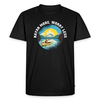 KAYAKS Kayak CANOË RAFTING BATEAU plus-paddle - T-shirt Premium bio Homme - noir - Devant - Nico (187cm)