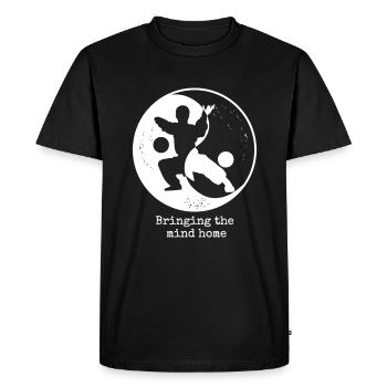 Qi-Gong Arts Martiaux Chigong Méditation Thai-Chi - T-shirt Premium bio Homme - noir - Devant - Nico (187cm)