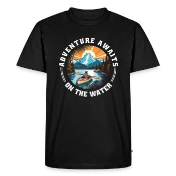 KAYAKS CANOË RAFTING BATEAU Kayak water-paddle - T-shirt Premium bio Homme - noir - Devant - Nico (187cm)