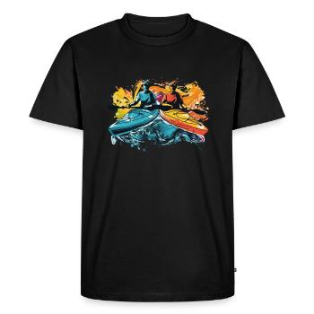 KAYAKS CANOË RAFTING BATEAU Kayak Rafting Paddle - T-shirt Premium bio Homme - noir - Devant - Nico (187cm)
