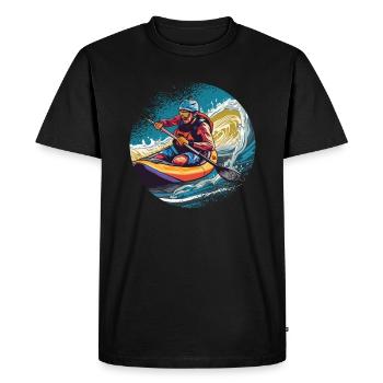 KAYAKS CANOË RAFTING BATEAU Kayak - T-shirt Premium bio Homme - noir - Devant - Nico (187cm)