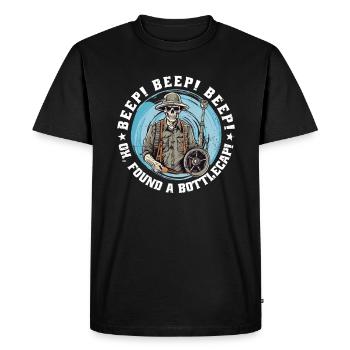 Metal Detector Probdler Probe Funny Beep-Beep - Men's Premium Organic T-Shirt - black - Front - Nico (187cm)