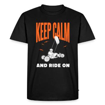 Beach Kite Windracer Land Kite Kite Beach Sailor - Men's Premium Organic T-Shirt - black - Front - Nico (187cm)