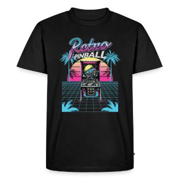 Pinball Pinball Machine Arcade Gamer Retro Pinball - T-shirt Premium bio Homme - noir - Devant - Nico (187cm)