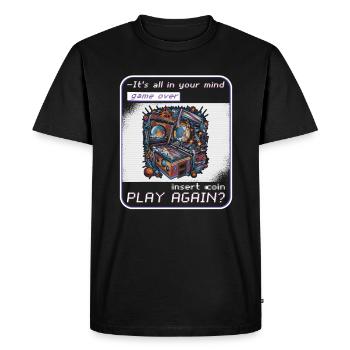 Pinball Pinball Machine Arcade Gamer Drôle - T-shirt Premium bio Homme - noir - Devant - Nico (187cm)
