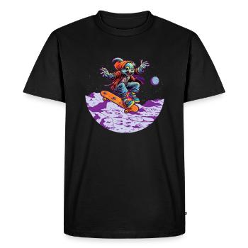 Skateboard Skater-Skating Skating-Astronaut - T-shirt Premium bio Homme - noir - Devant - Nico (187cm)