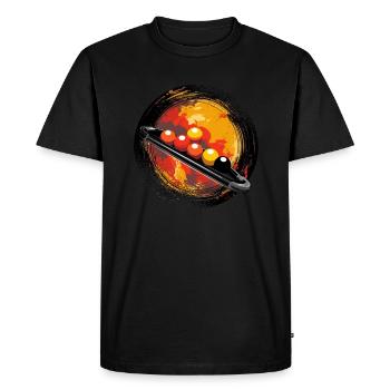 Jeu de snooker Table de snooker Boules de snooker vintage - T-shirt Premium bio Homme - noir - Devant - Nico (187cm)