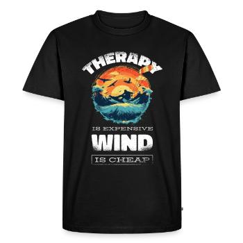 kitesurf kitesurf kitesurf kitesurf drôle - T-shirt Premium bio Homme - noir - Devant - Nico (187cm)