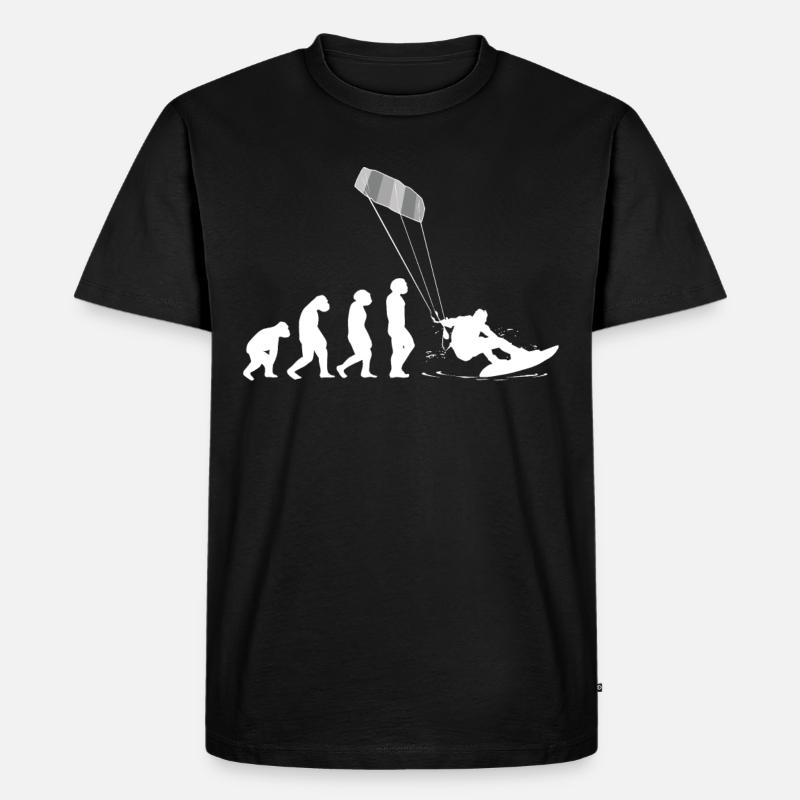 Kitesurf Kiteboard Kitesurfing Kite-Surf Evolution - T-shirt Premium bio Homme - noir