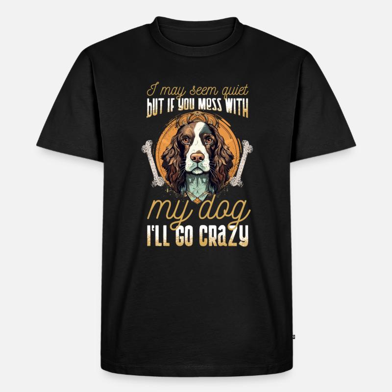 Hunderasse Englisch Springer-Spaniel - Männer Premium Bio T-Shirt - Schwarz