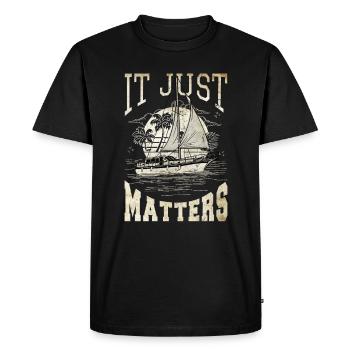 marin voilier voilier voilier voilier yacht - T-shirt Premium bio Homme - noir - Devant - Nico (187cm)