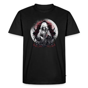 Violoncelliste, violoncelliste-musicien, musique collo - T-shirt Premium bio Homme - noir - Devant - Nico (187cm)
