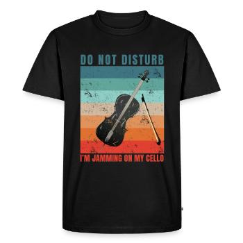 Violoncelliste Musicien Collo Music Vintage - T-shirt Premium bio Homme - noir - Devant - Nico (187cm)