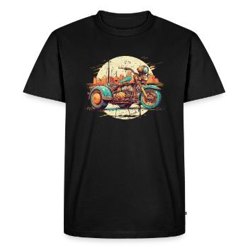 Trike Trike Rider Motor Trike Vintage Trike Bike - Men's Premium Organic T-Shirt - black - Front - Nico (187cm)